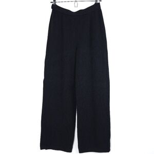 St. John Caviar Wool Blend Wide Leg Pull On pants size 4